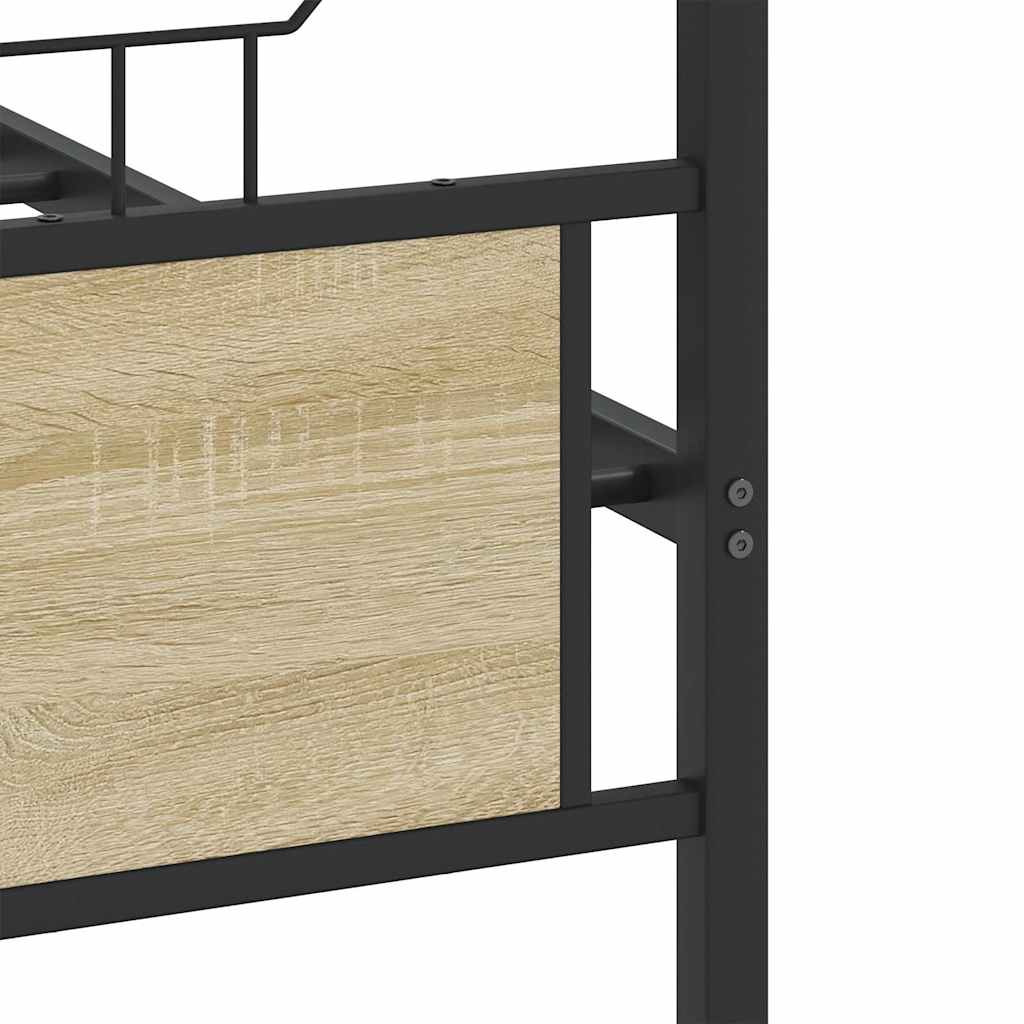 sengeramme 150x200 cm uden madras konstrueret træ sonoma-eg