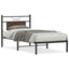 sengeramme 80x200 cm uden madras konstrueret træ brunt eg