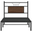 sengeramme 90x190 cm uden madras konstrueret træ brunt eg