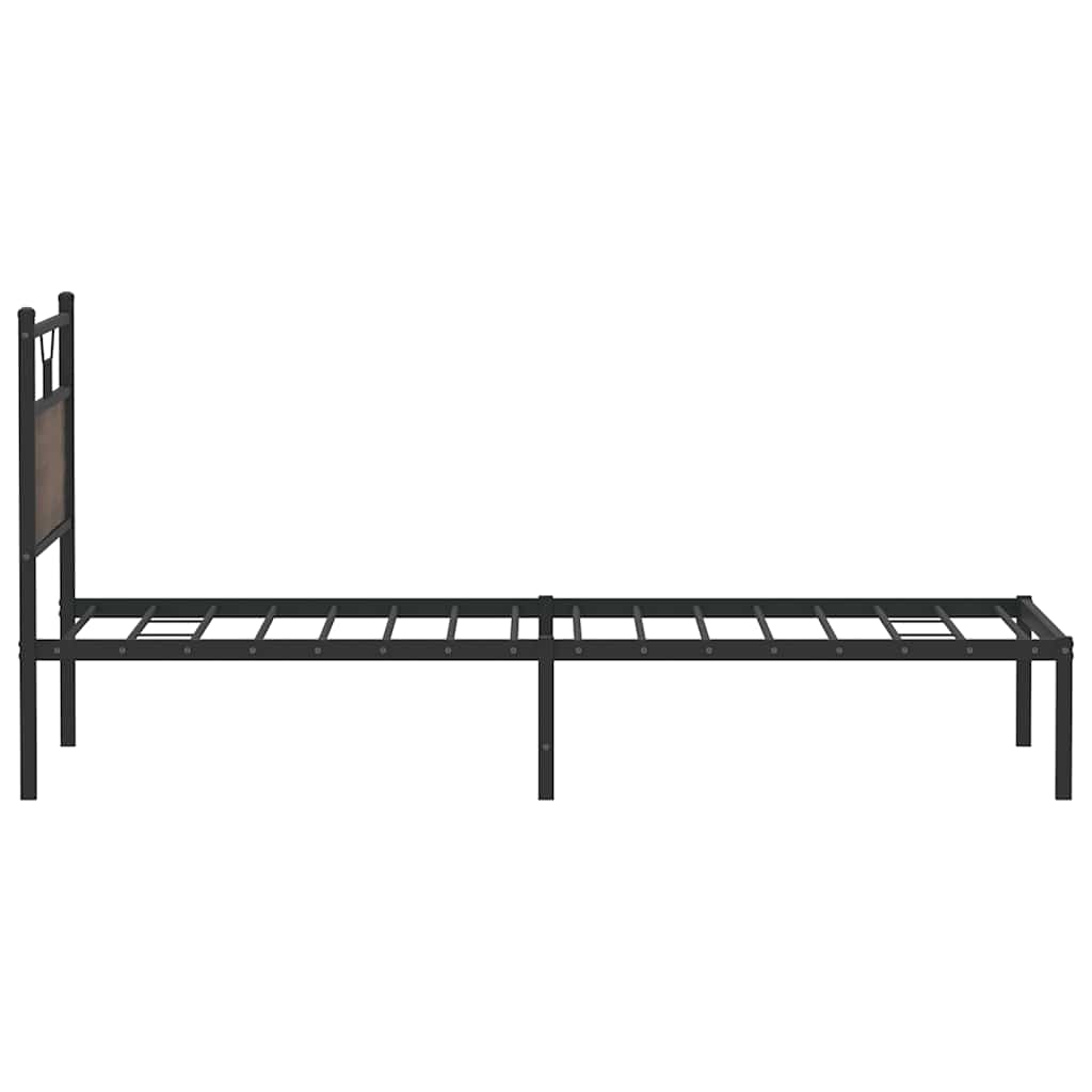 sengeramme 100x190 cm uden madras konstrueret træ brunt eg
