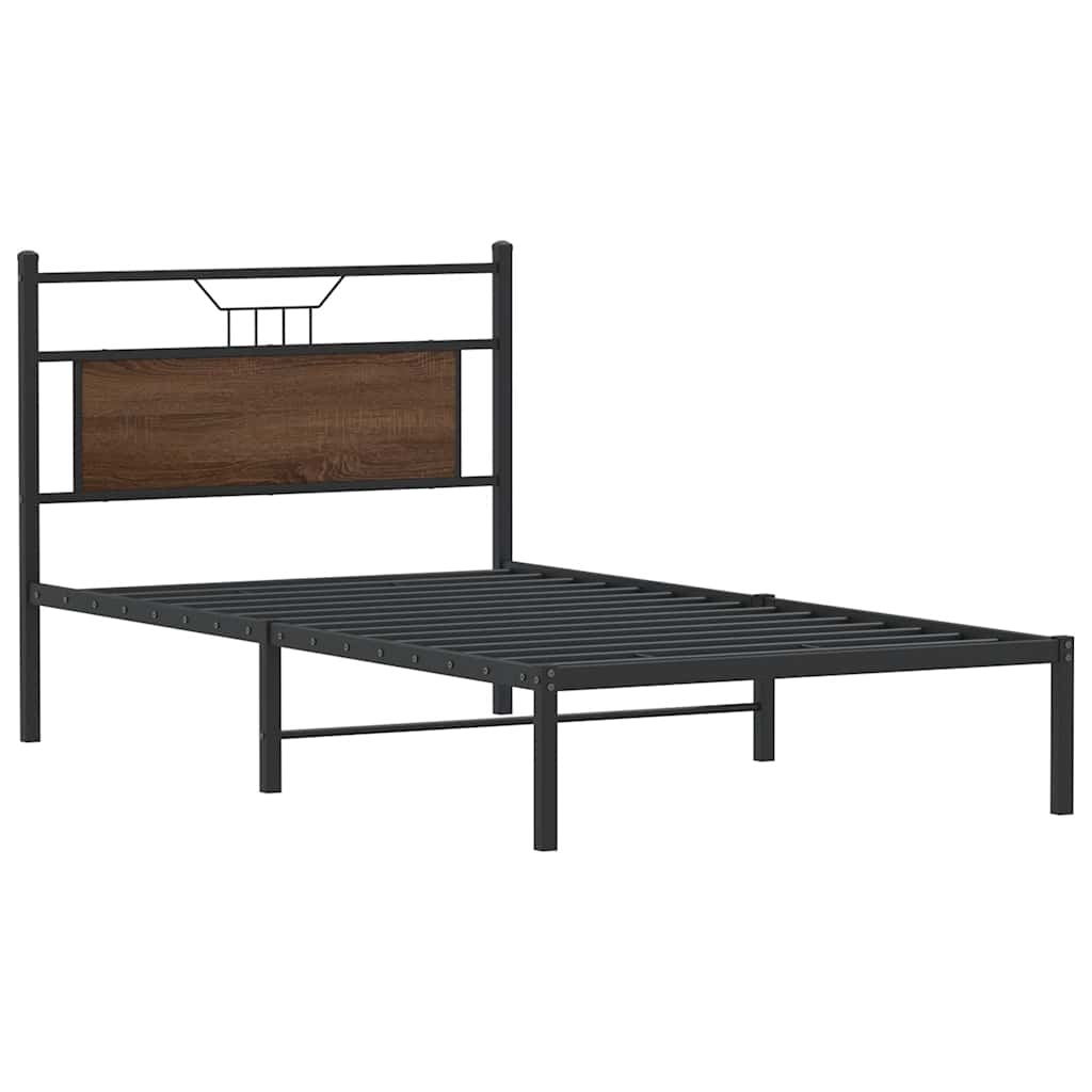 sengeramme uden madras 107x203 cm konstrueret træ brunt eg