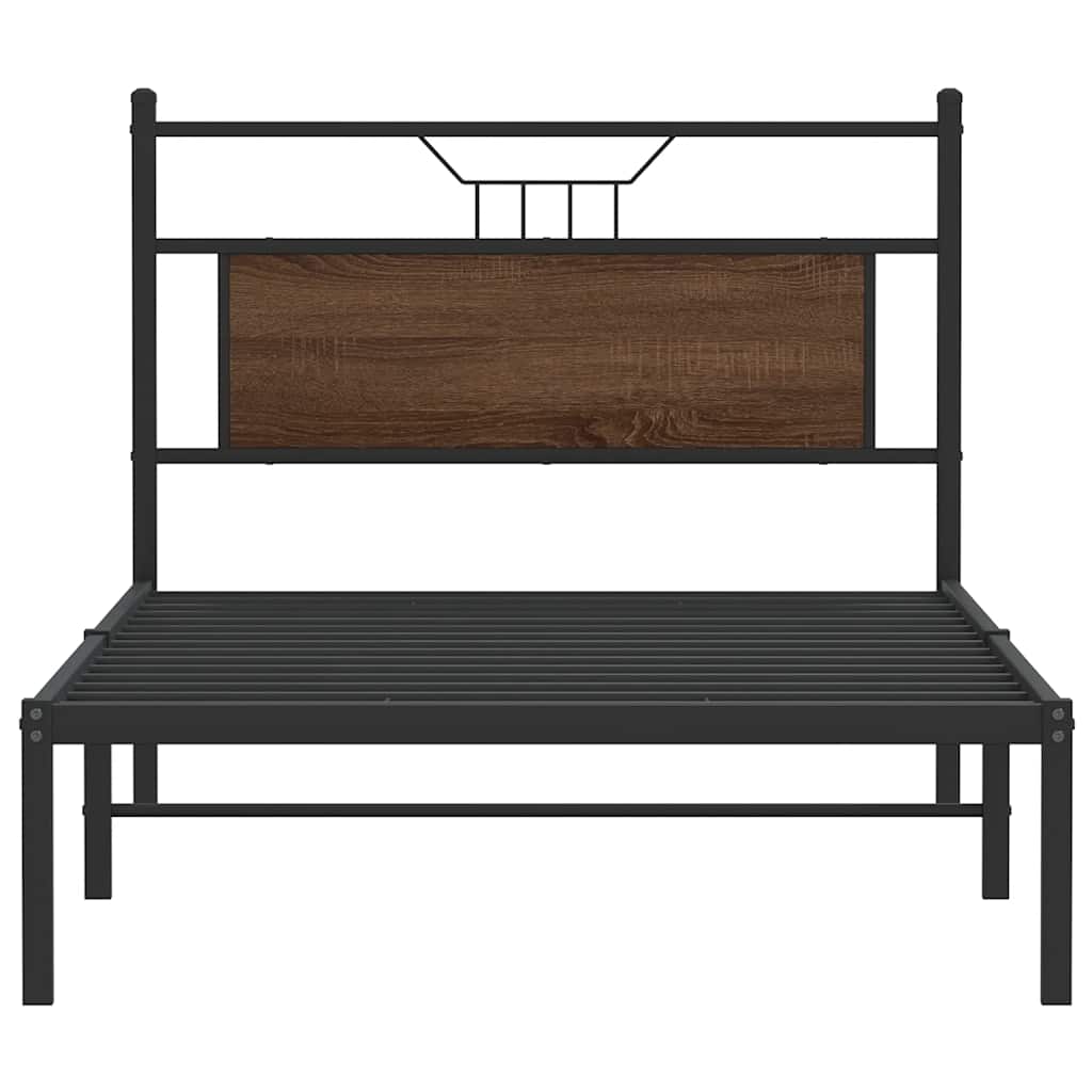 sengeramme uden madras 107x203 cm konstrueret træ brunt eg