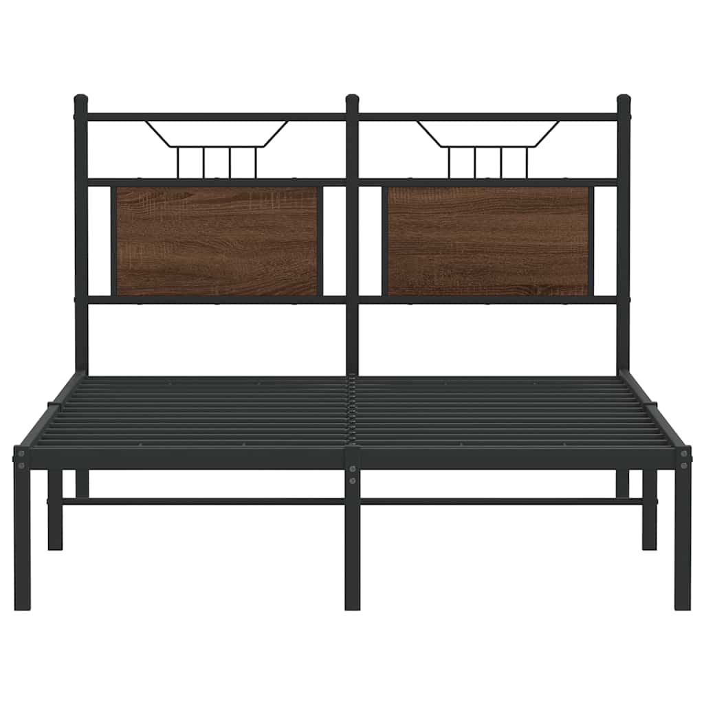 sengeramme 120x200 cm uden madras konstrueret træ brunt eg