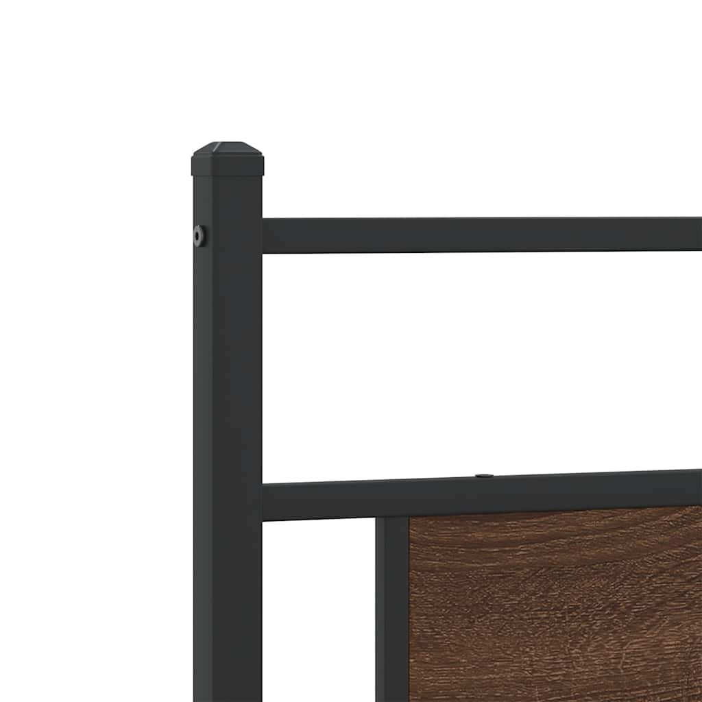 sengeramme uden madras 200x200 cm konstrueret træ brun eg