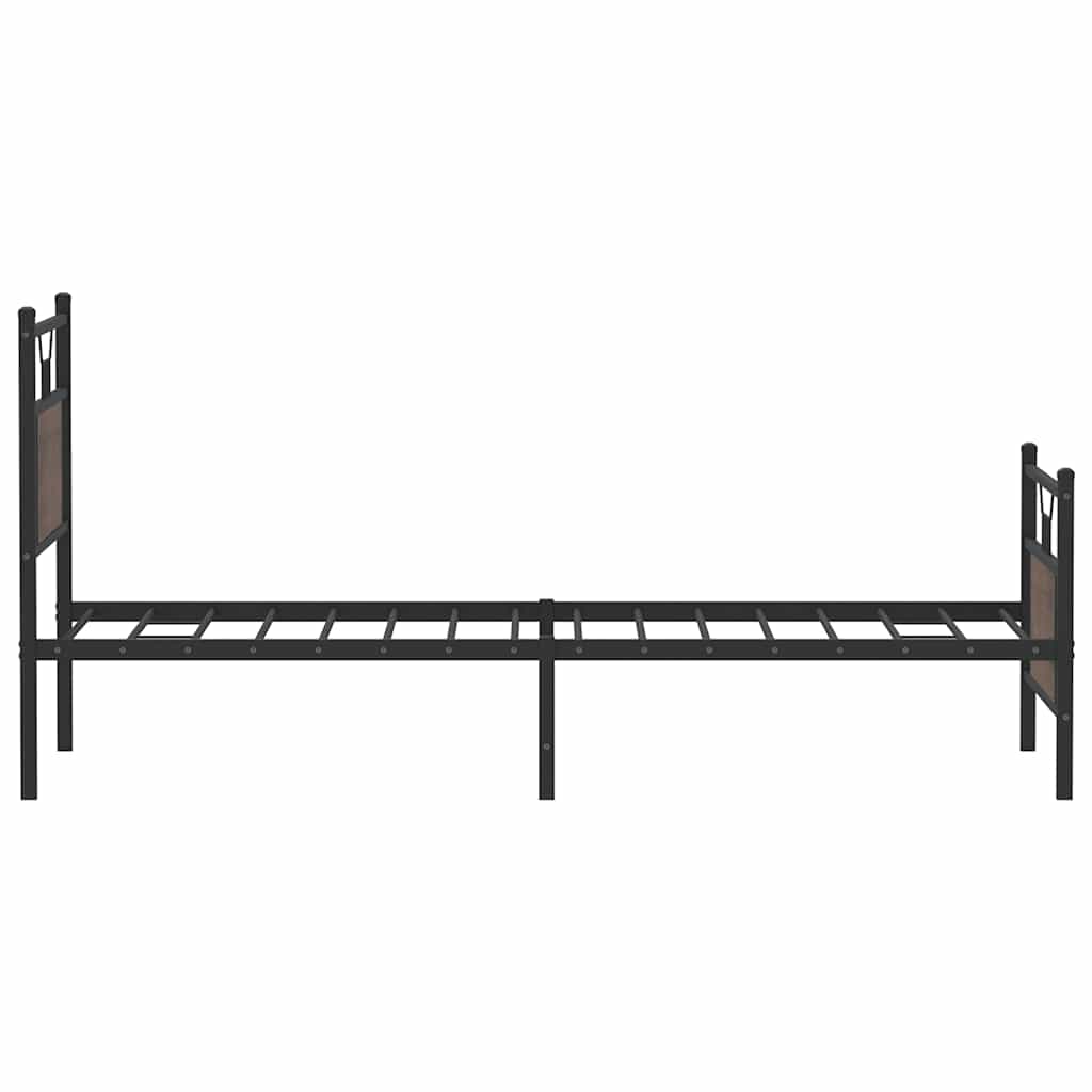 sengeramme 80x200 cm uden madras konstrueret træ brunt eg