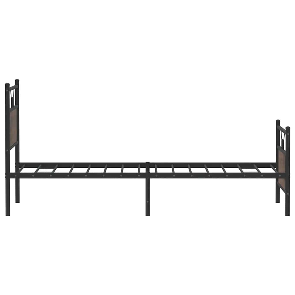 sengeramme 90x200 cm uden madras konstrueret træ brunt eg