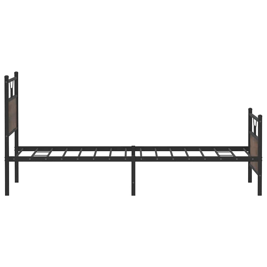 sengeramme 100x190 cm uden madras konstrueret træ brunt eg