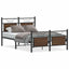 sengeramme 120x190 cm uden madras konstrueret træ brunt eg