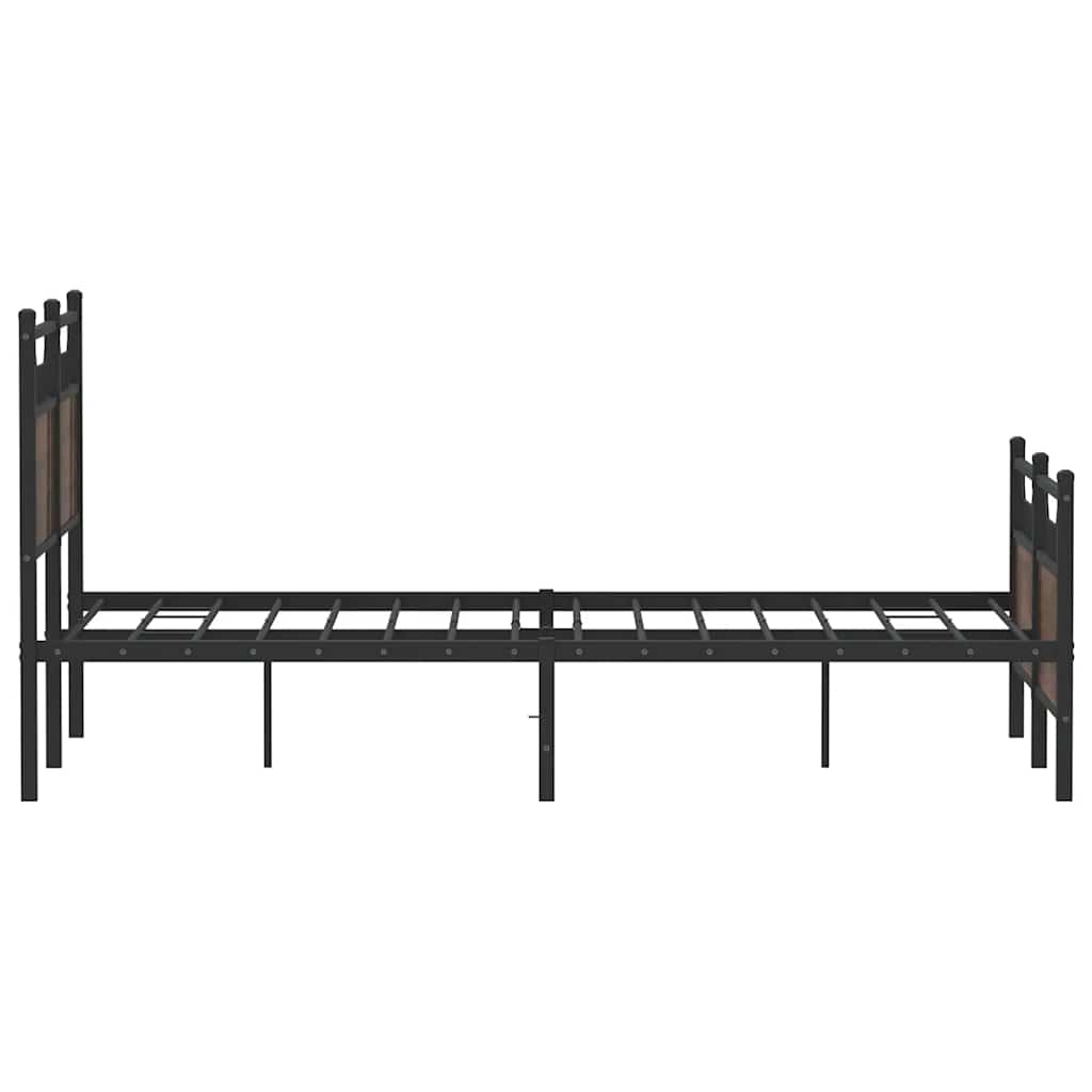 sengeramme 120x190 cm uden madras konstrueret træ brunt eg
