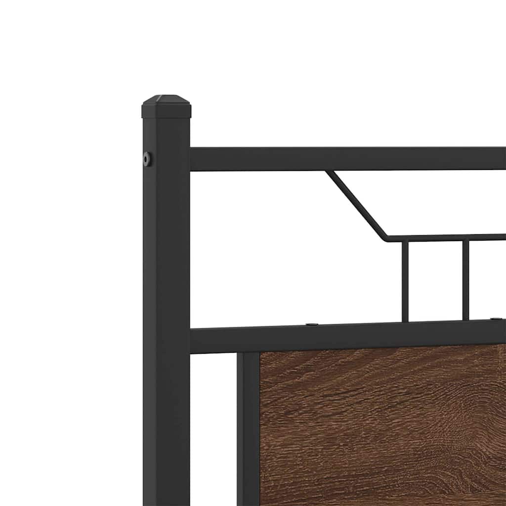 sengeramme 120x190 cm uden madras konstrueret træ brunt eg
