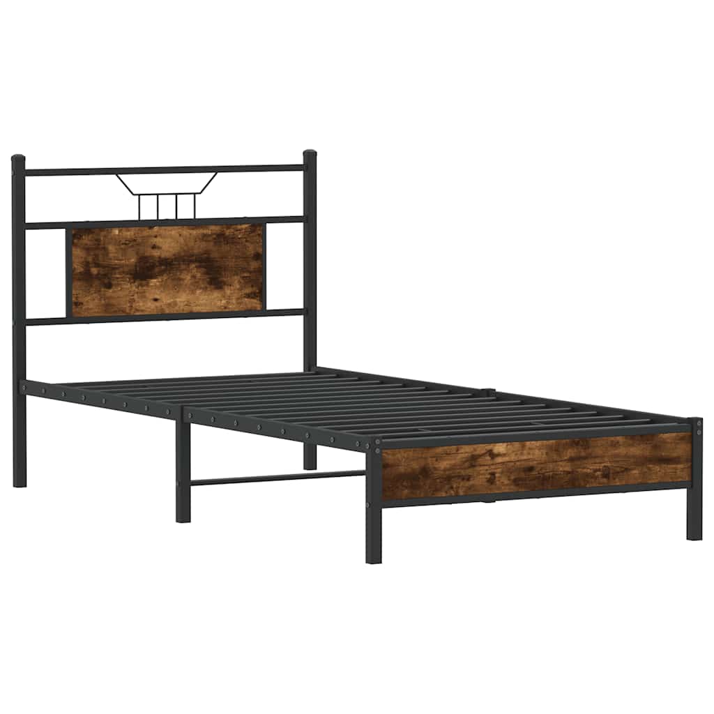sengeramme 80x200 cm uden madras konstrueret træ røget eg
