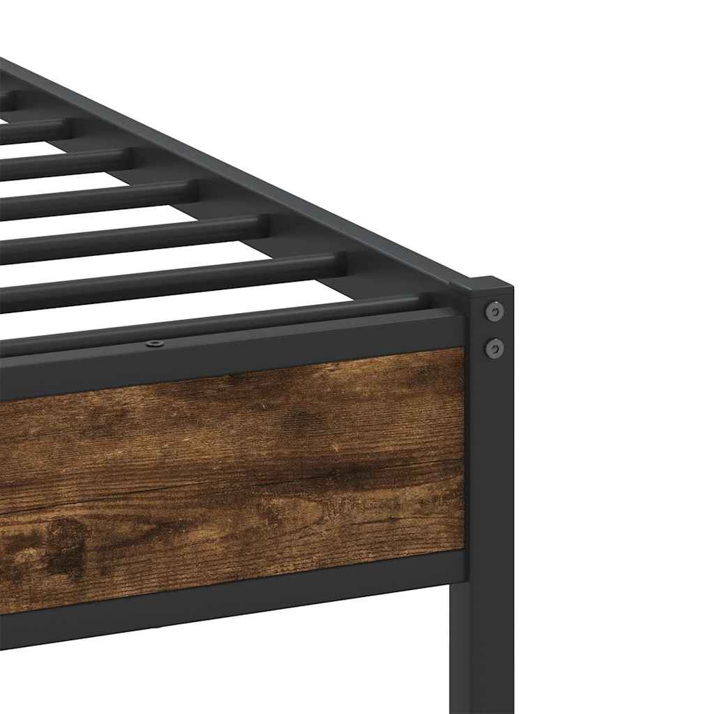 sengeramme 80x200 cm uden madras konstrueret træ røget eg