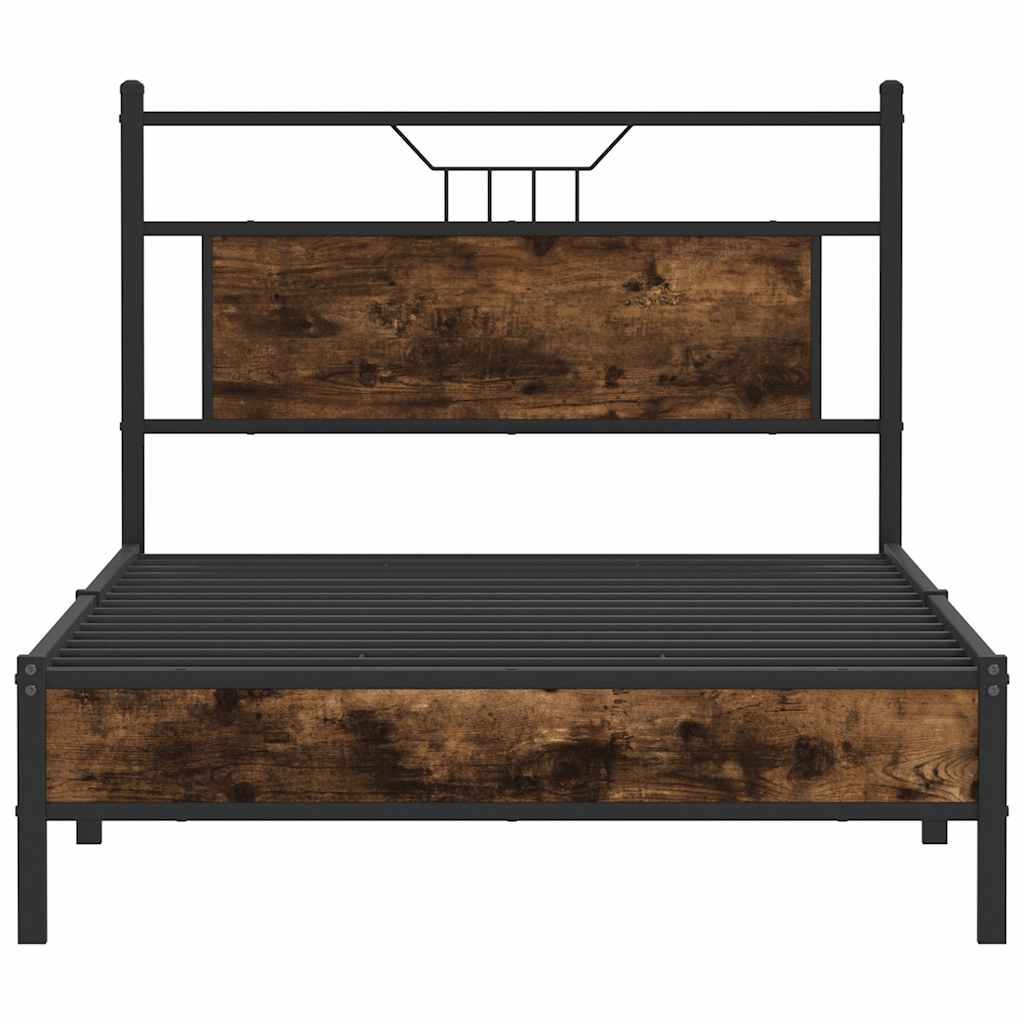 sengeramme 100x200 cm uden madras konstrueret træ røget eg