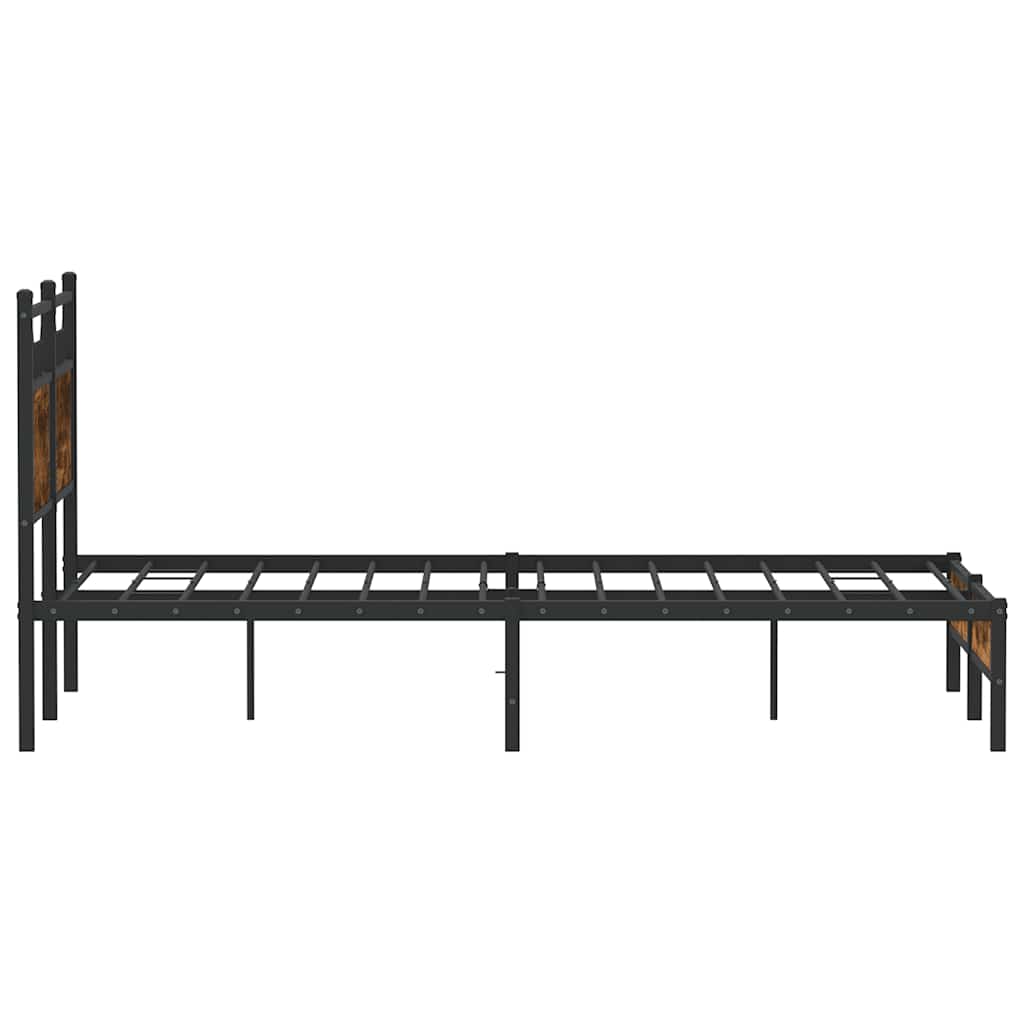 sengeramme 120x190 cm uden madras konstrueret træ røget eg