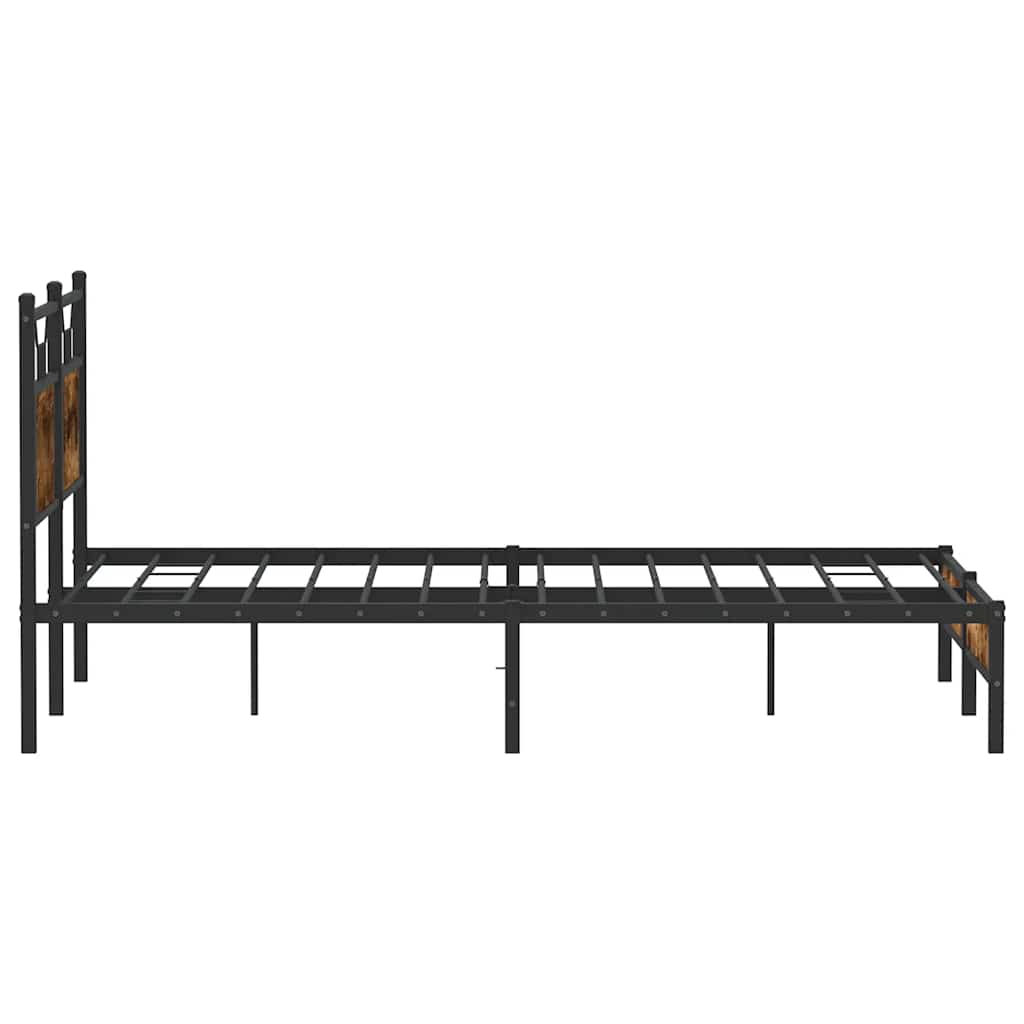 sengeramme 137x190 cm uden madras konstrueret træ røget eg
