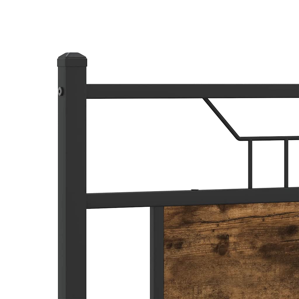 sengeramme 137x190 cm uden madras konstrueret træ røget eg
