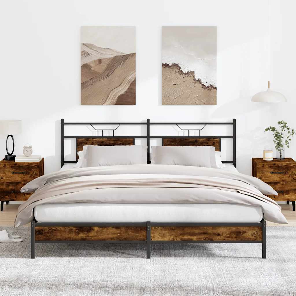 sengeramme uden madras 160x200 cm konstrueret træ røget eg