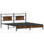 sengeramme uden madras 183x203 cm konstrueret træ røget eg