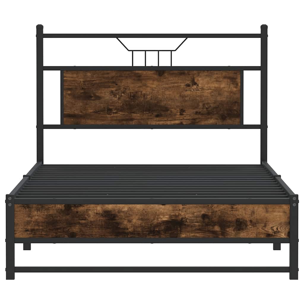 sengeramme uden madras 107x203 cm konstrueret træ røget eg
