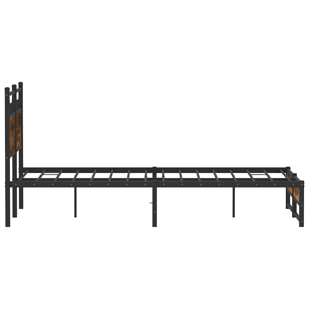 sengeramme 120x200 cm uden madras konstrueret træ røget eg