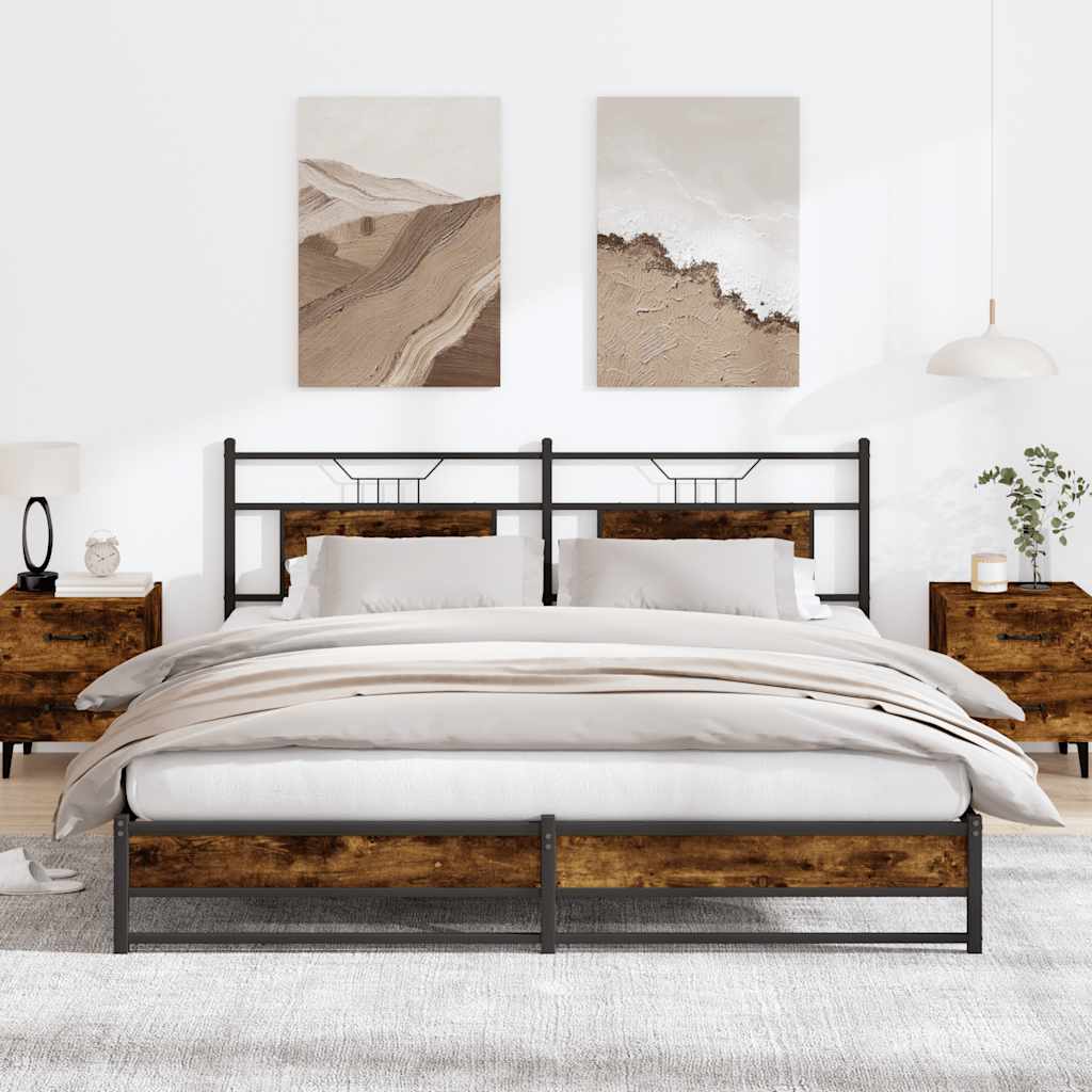 sengeramme uden madras 160x200 cm konstrueret træ røget eg