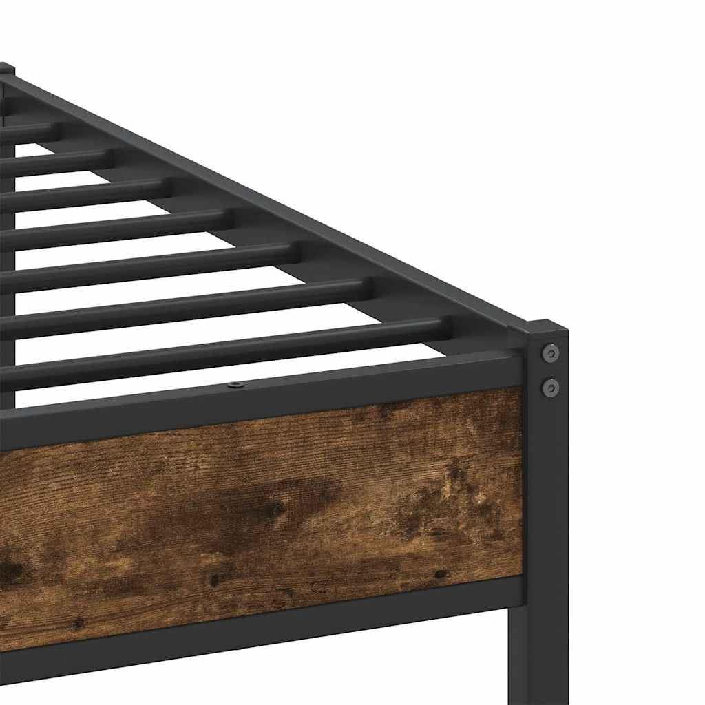 sengeramme uden madras 160x200 cm konstrueret træ røget eg