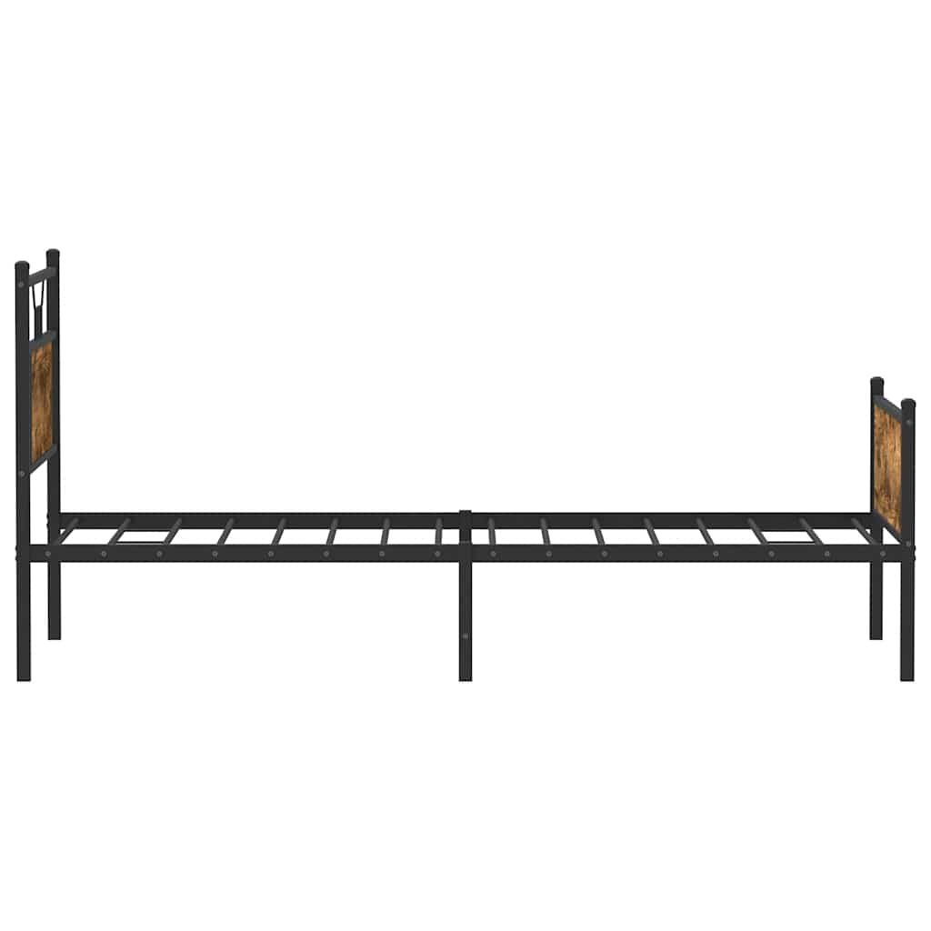 sengeramme 75x190 cm uden madras konstrueret træ røget eg