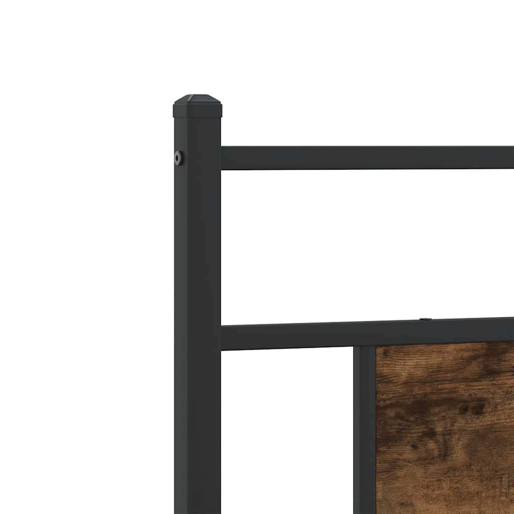sengeramme 90x200 cm uden madras konstrueret træ røget eg