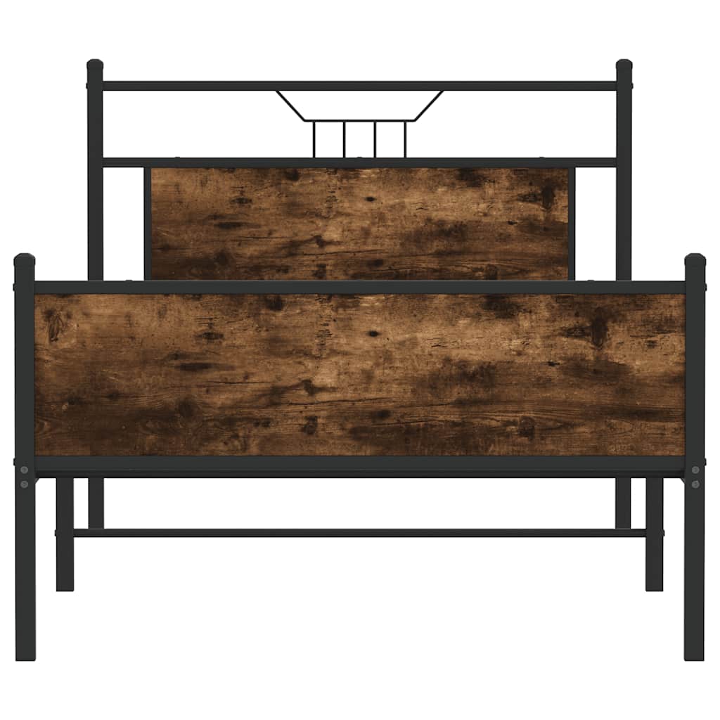 sengeramme uden madras 107x203 cm konstrueret træ røget eg