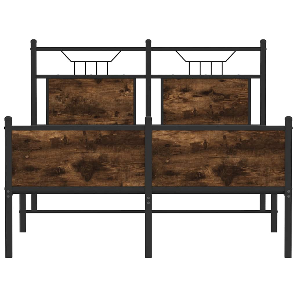 sengeramme 120x190 cm uden madras konstrueret træ røget eg