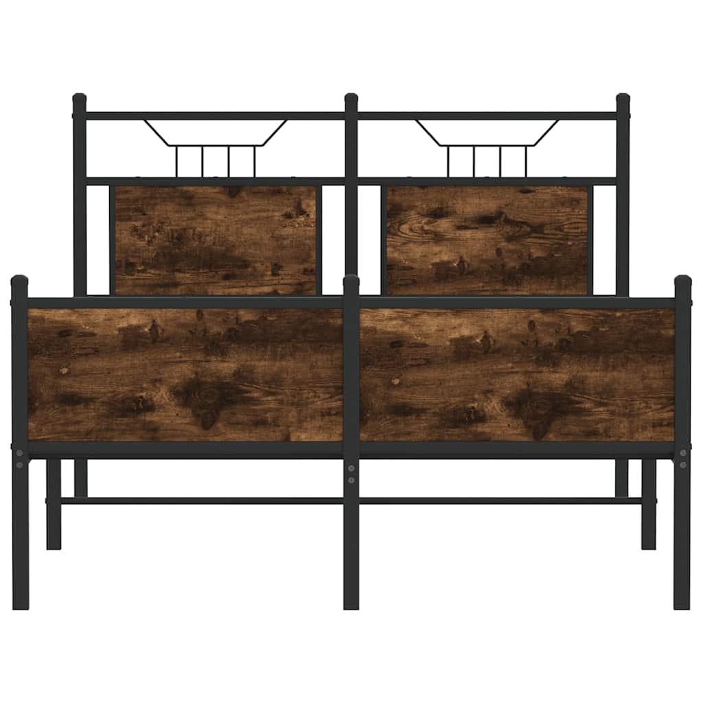 sengeramme 120x200 cm uden madras konstrueret træ røget eg