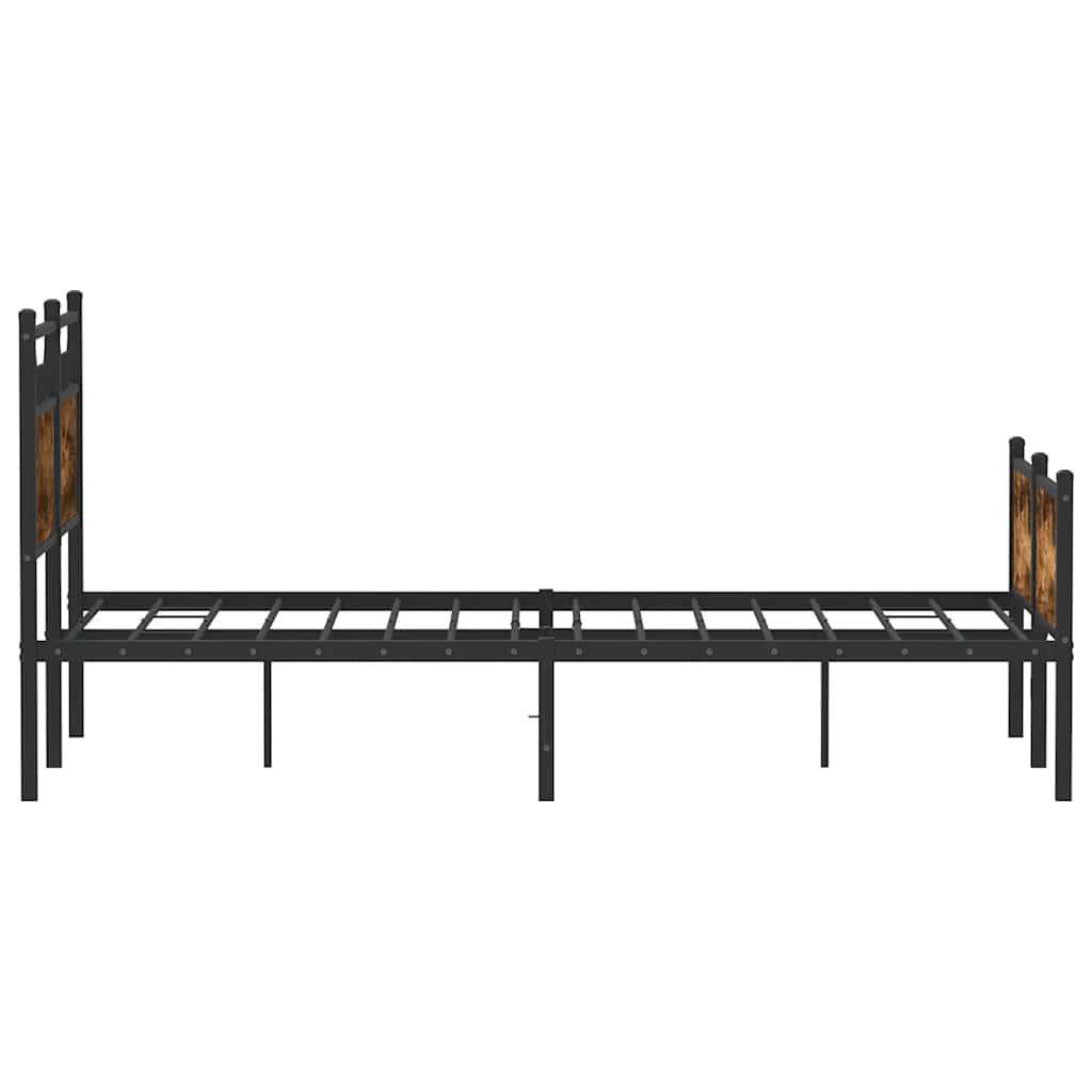 sengeramme 120x200 cm uden madras konstrueret træ røget eg