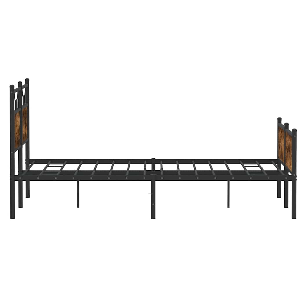 sengeramme 140x190 cm uden madras konstrueret træ røget eg