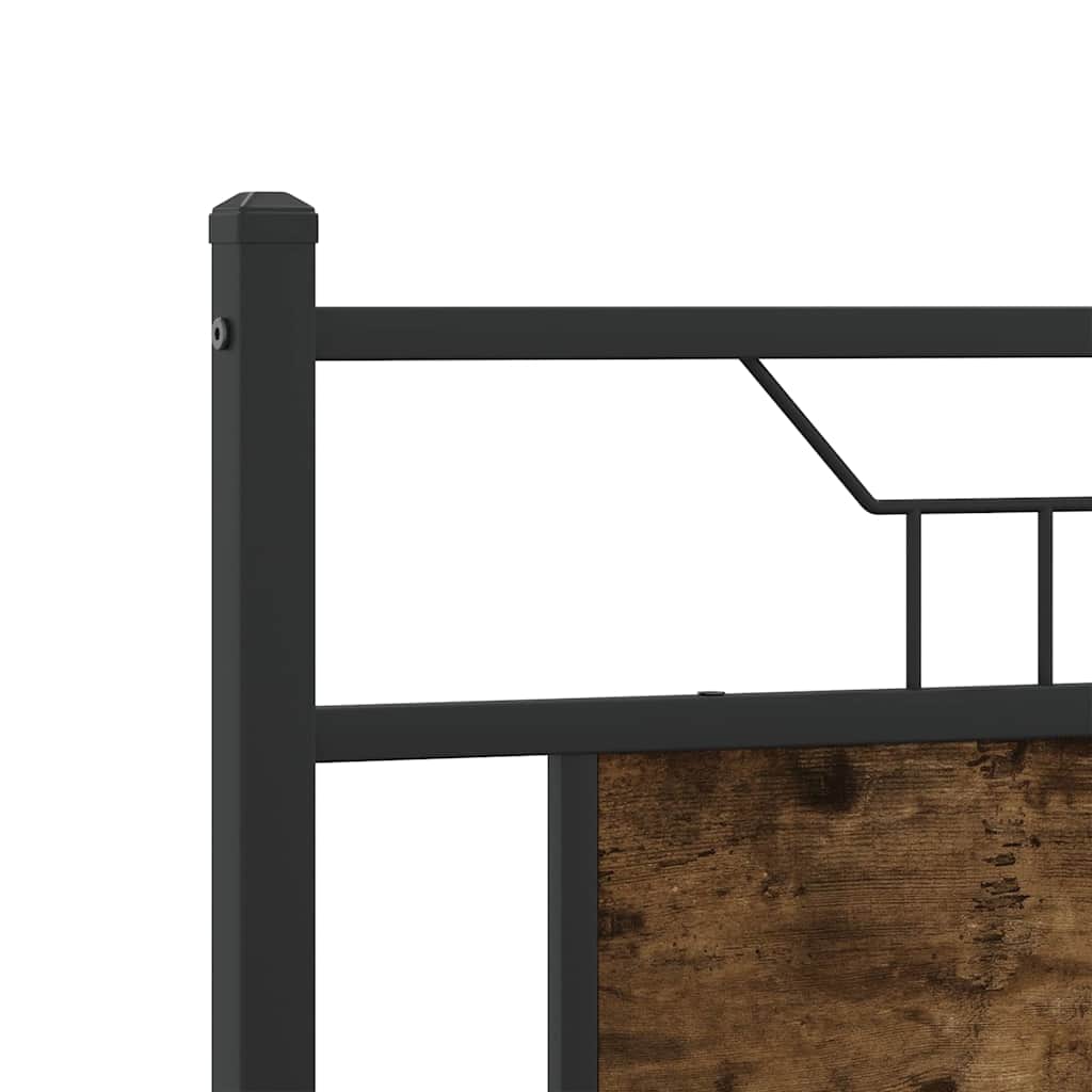 sengeramme 140x190 cm uden madras konstrueret træ røget eg