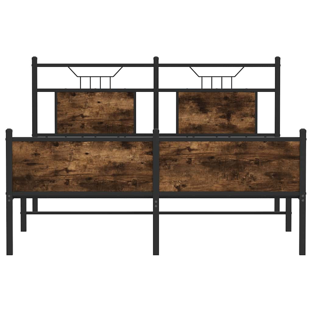 sengeramme 150x200 cm uden madras konstrueret træ røget eg