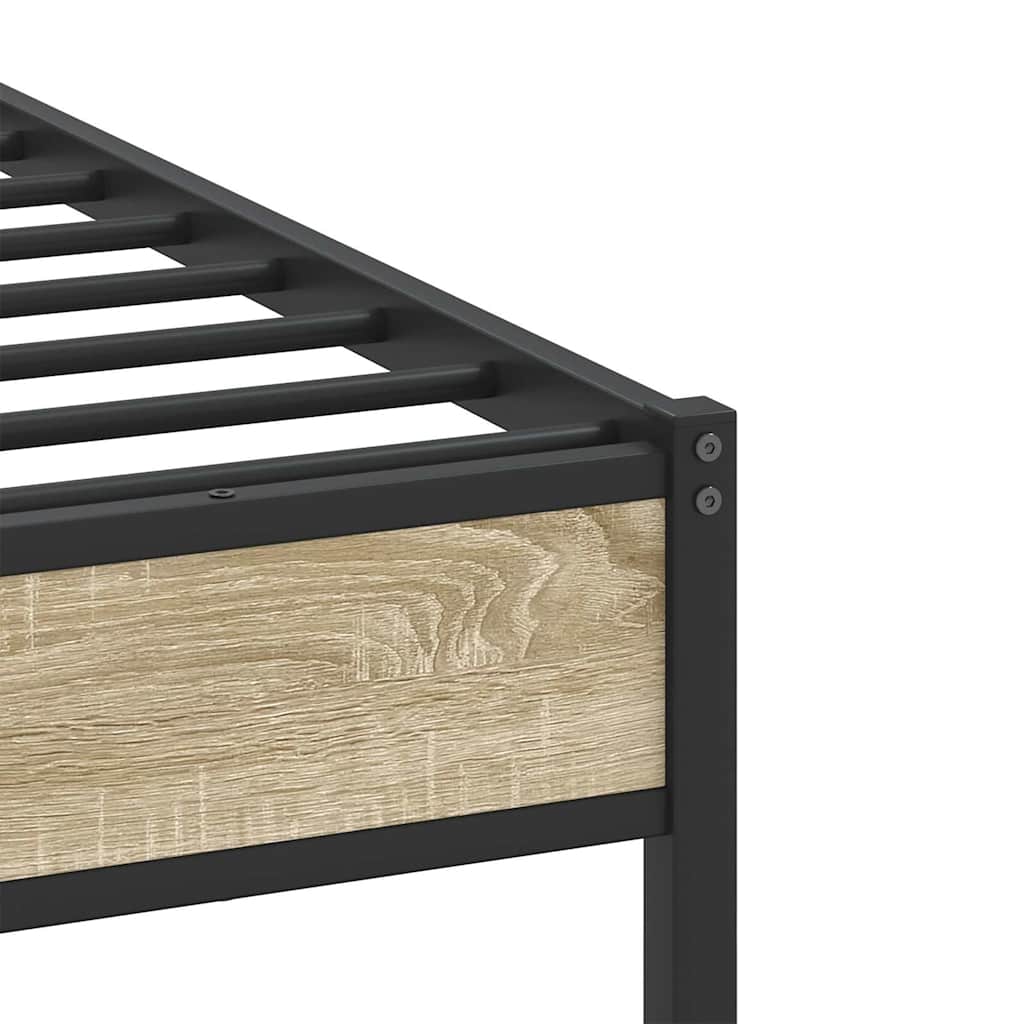 sengeramme 75x190 cm uden madras konstrueret træ sonoma-eg