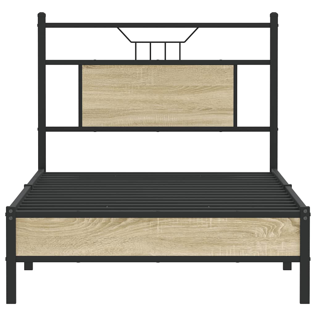 sengeramme 80x200 cm uden madras konstrueret træ sonoma-eg
