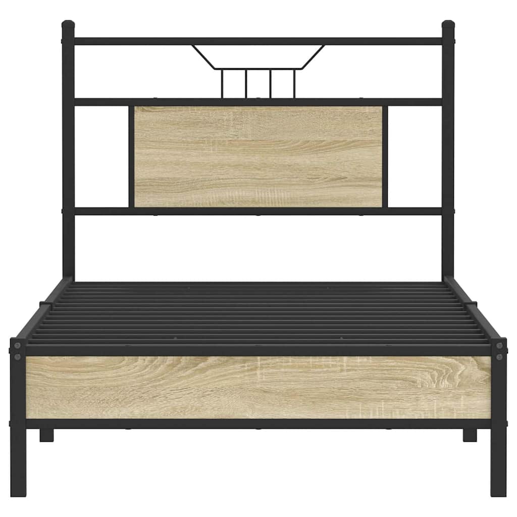 sengeramme 90x200 cm uden madras konstrueret træ sonoma-eg
