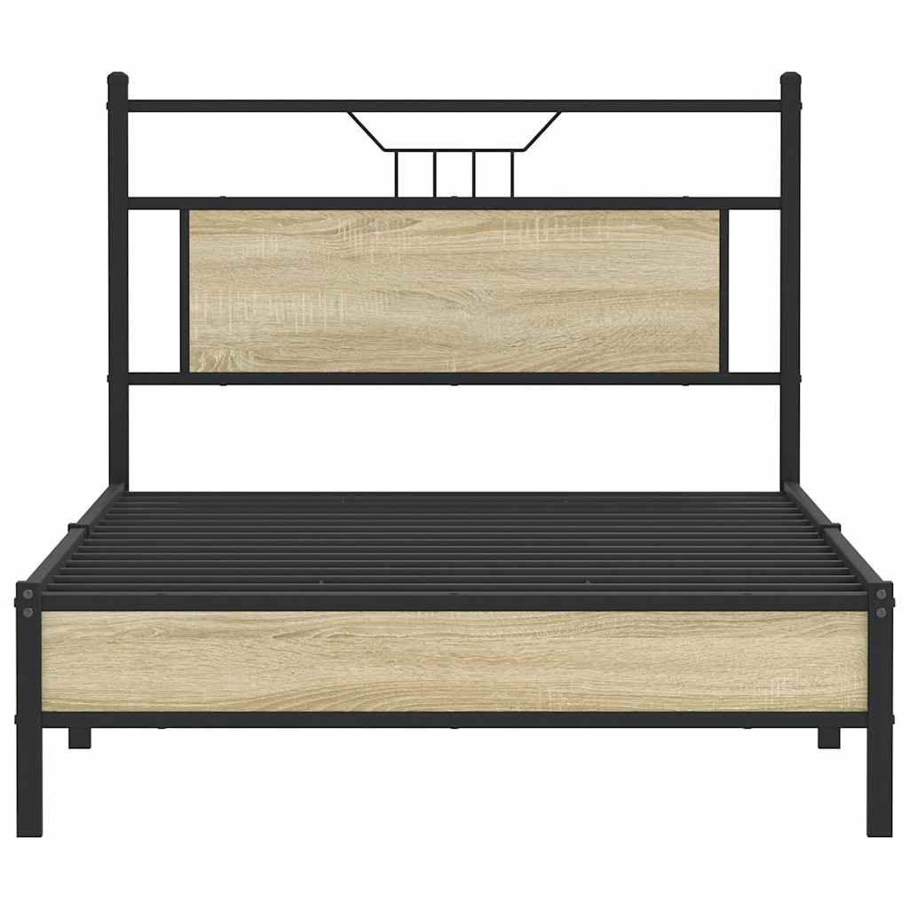 sengeramme 100x200 cm uden madras konstrueret træ sonoma-eg