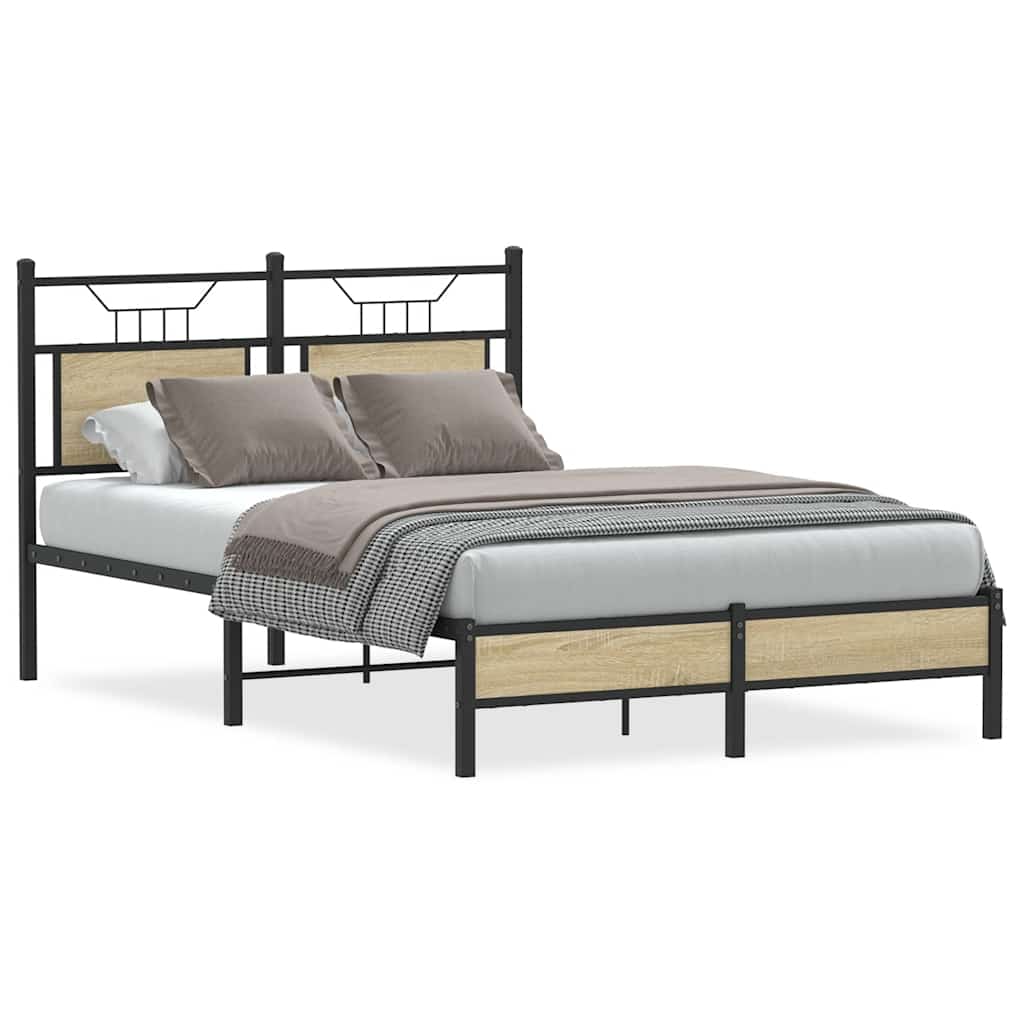 sengeramme 120x190 cm uden madras konstrueret træ sonoma-eg