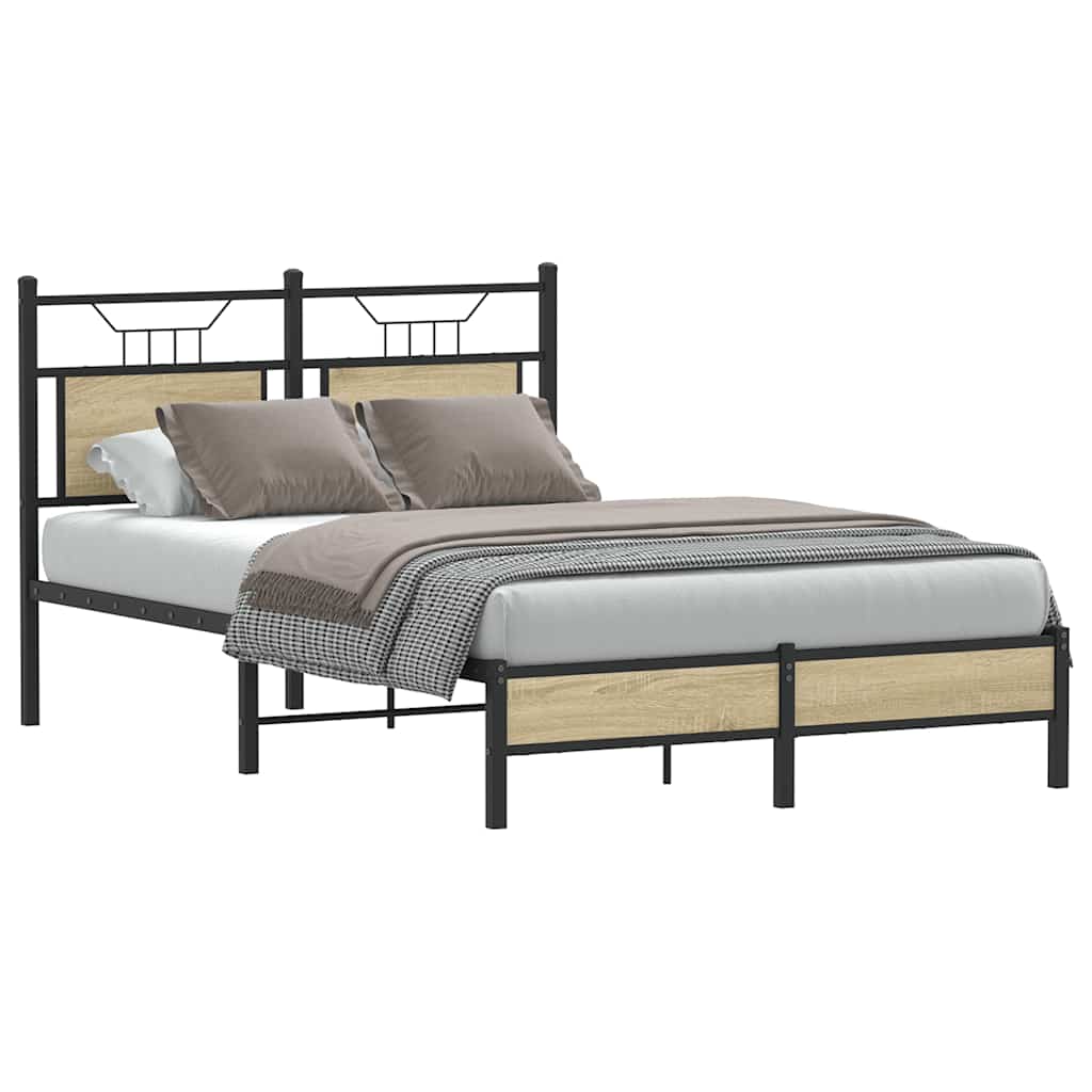 sengeramme 120x190 cm uden madras konstrueret træ sonoma-eg