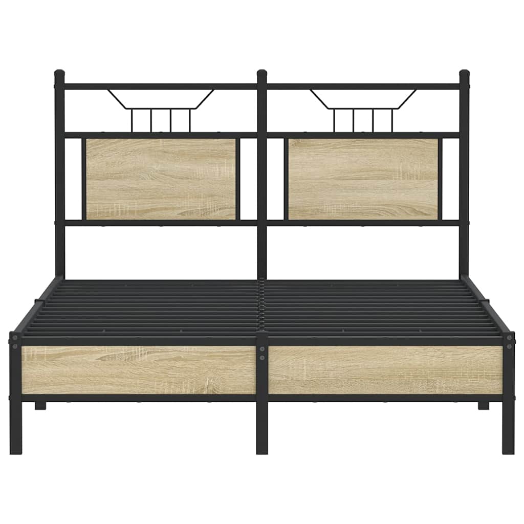 sengeramme 120x190 cm uden madras konstrueret træ sonoma-eg