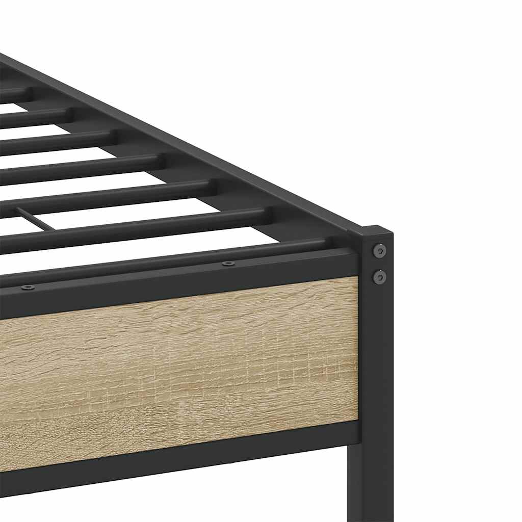sengeramme 120x190 cm uden madras konstrueret træ sonoma-eg
