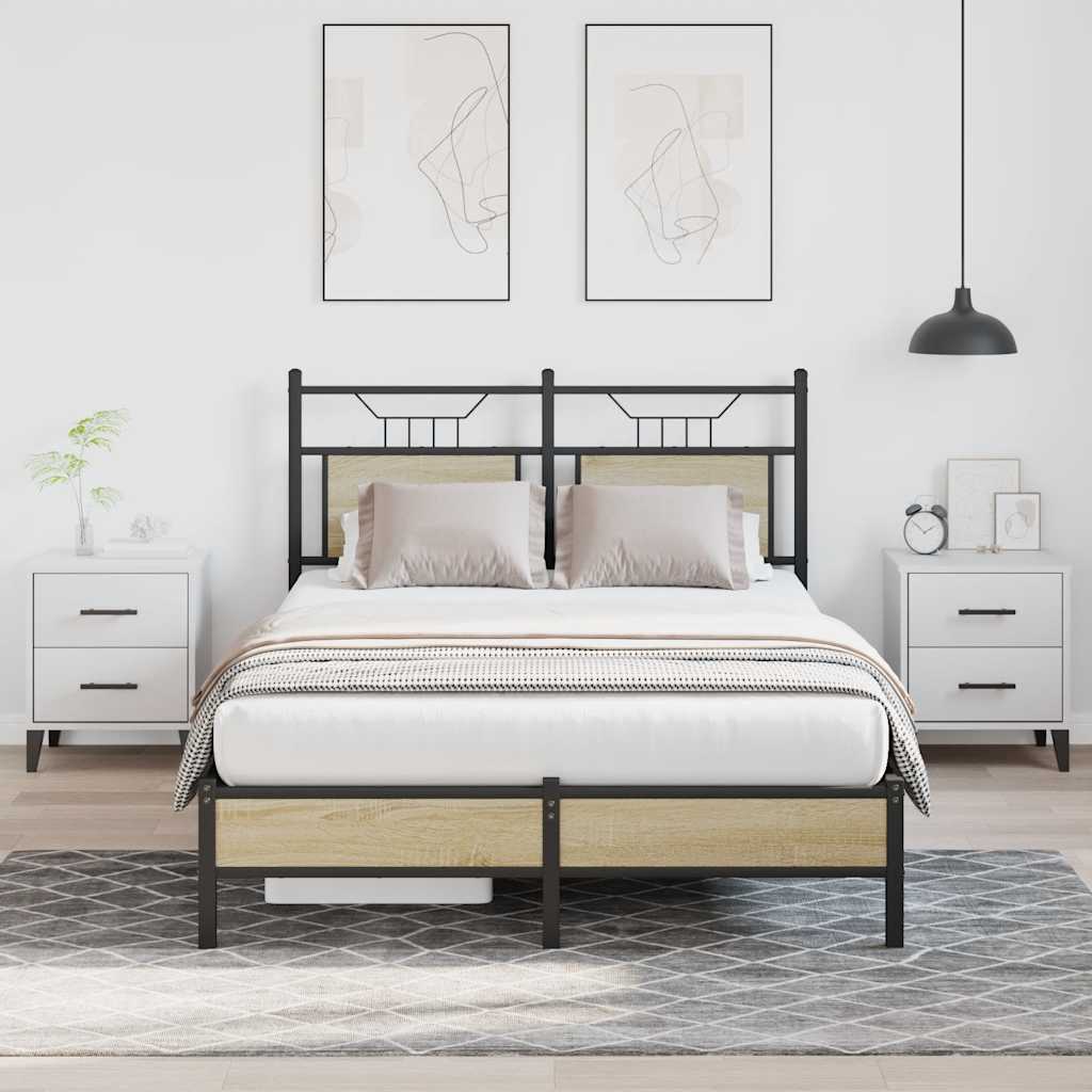 sengeramme 120x190 cm uden madras konstrueret træ sonoma-eg