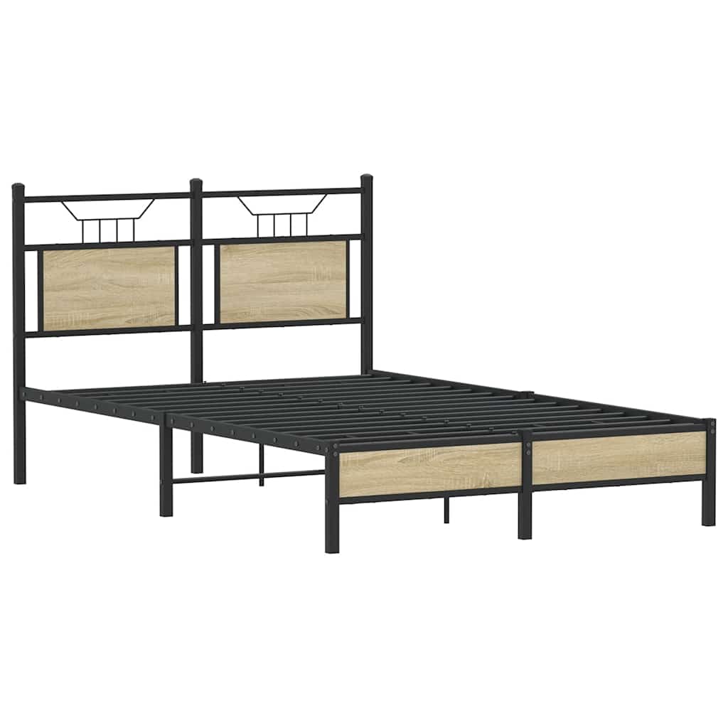sengeramme 120x200 cm uden madras konstrueret træ sonoma-eg