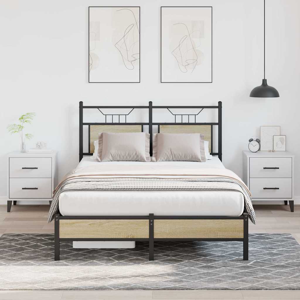 sengeramme 120x200 cm uden madras konstrueret træ sonoma-eg