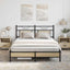 sengeramme 137x190 cm uden madras konstrueret træ sonoma-eg