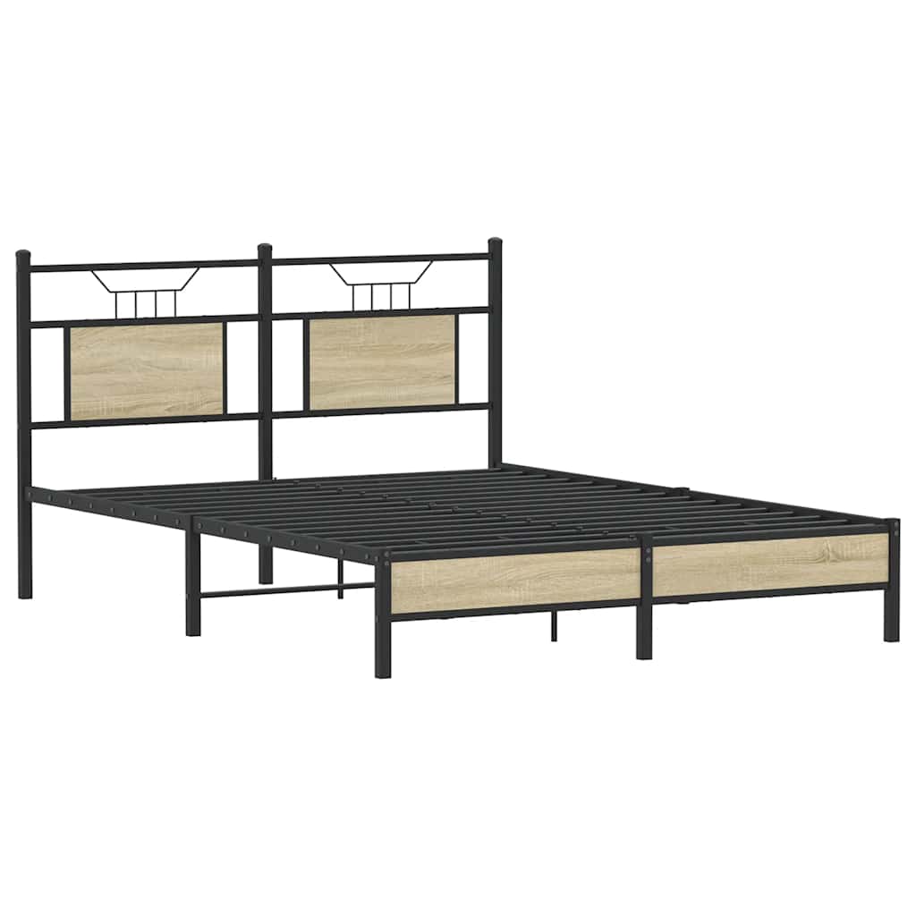 sengeramme 140x190 cm uden madras konstrueret træ sonoma-eg