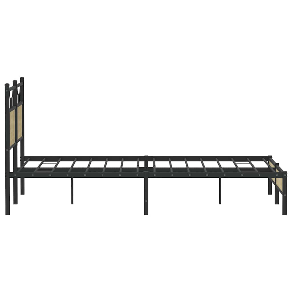 sengeramme 150x200 cm uden madras konstrueret træ sonoma-eg