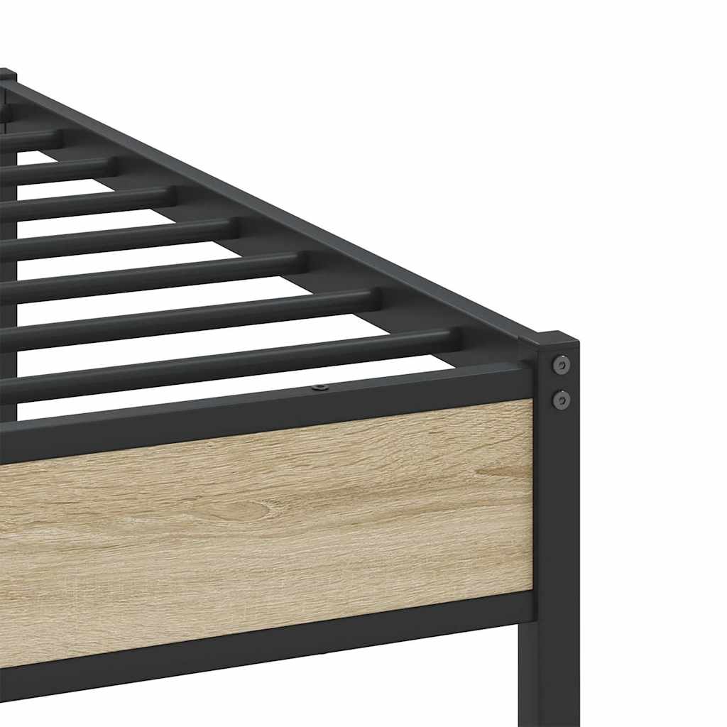 sengeramme 160x200 cm uden madras konstrueret træ sonoma-eg